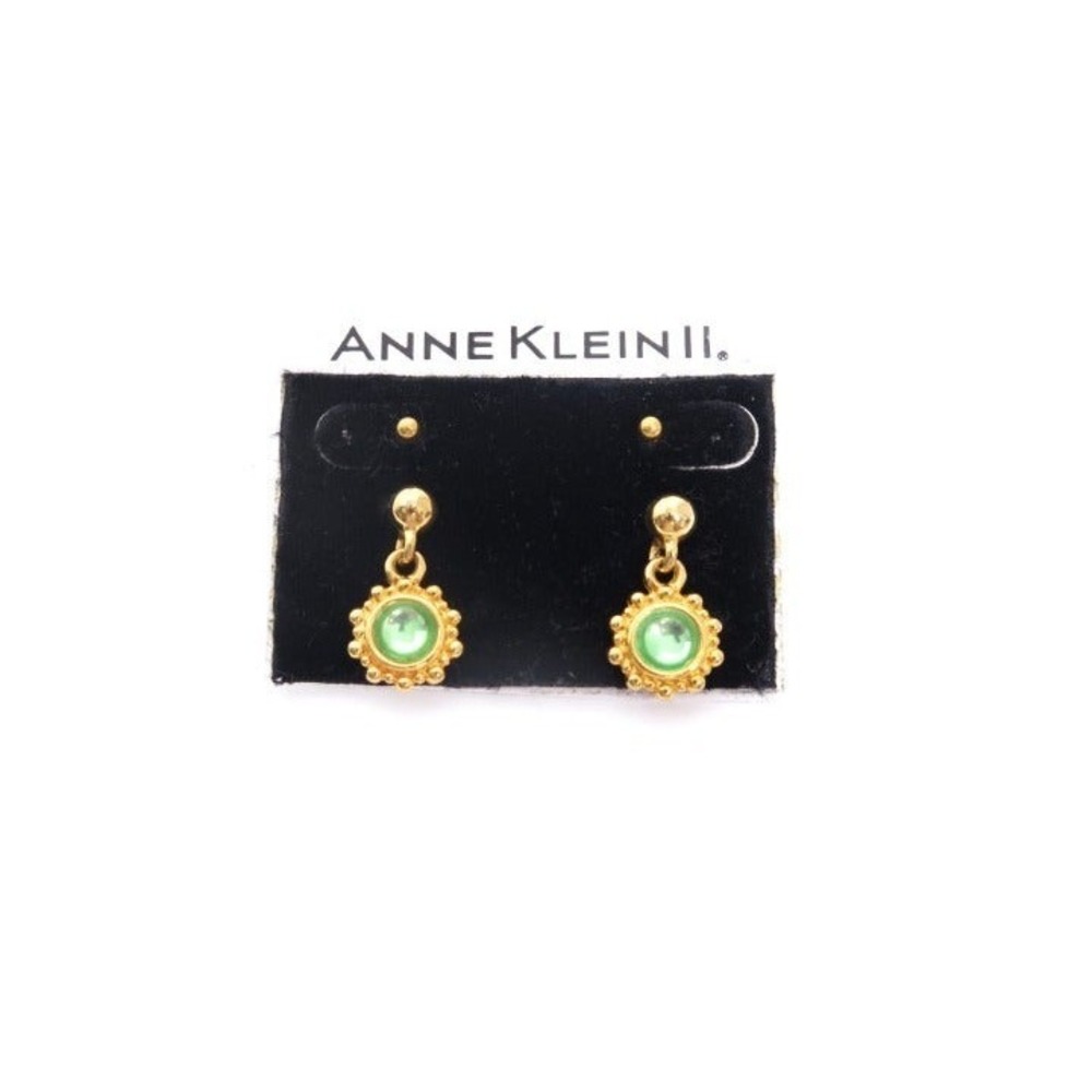 Anne Klein II Gold‎ Green Earrings